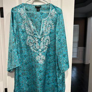 Lane Bryant turquoise blouse size 18/20
